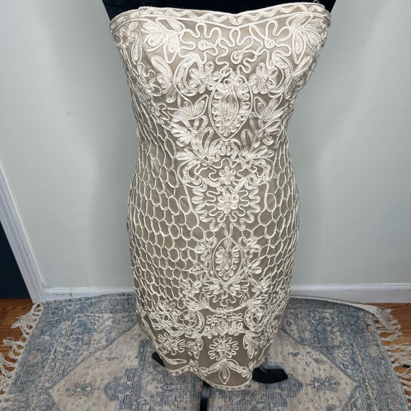 Sue Wong Strapless Embroidered Cocktail Dress - Picture 3 of 9